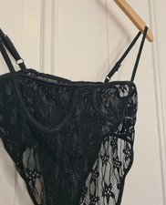 Spitzenbody Gr. 36 / S Schwarz