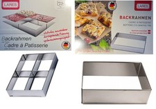 LARES Backrahmen verschiedene Größen und Motive aus Edelstahl - Made in Germany