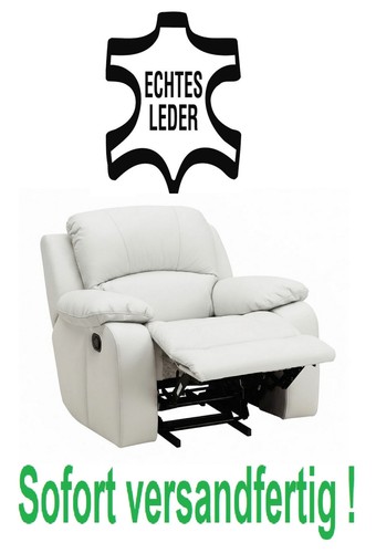 Echtleder weiß sessel - weiß,