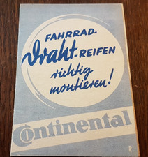 Werbung - CONTNENTAL -  Fahrad-Draht-Reifen richtig montieren