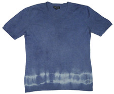 Damen BARISAL Pullover kurzarm gr. 40 Blau 55% Seide , 45 % Kaschmir Rundhals