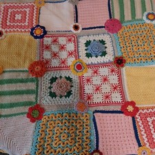 💜 Granny Square Boho Retro