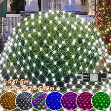 Lichternetz Außen 6x4M LED Lichtervorhang 8 Modi Netzlicht Weihnachtsbeleuchtung