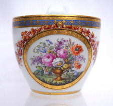 Antike deutsche KPM Berlin Porzellan Teetasse fein verziertes Beispiel