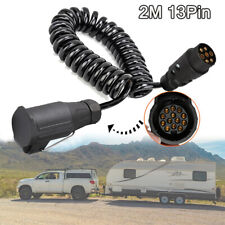 Verlängerungskabel Anhängerkabel 13 polig 2 m 12V Stecker Spiralkabel Anhänger