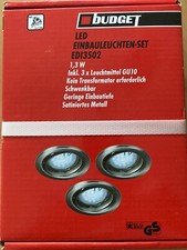 LED Decken Einbau Leuchten Strahler Spots / Satin / 3 x 1,3 W  GU10