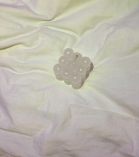 bubble Kerze handgemacht Weiß