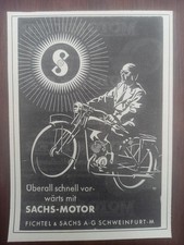 Fichtel & Sachs Saxonette, Motorrad, motorbike, vorwärts, Werbung advert, 1938