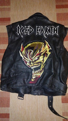 Lederweste kutte iced earth - lederweste,