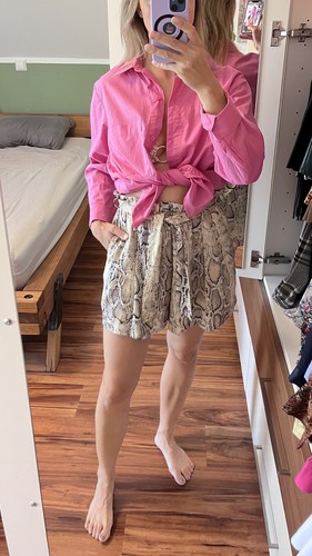 Zara highwaist paperbag shorts - zara,