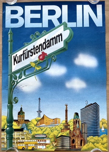Plakat poster berlin kudamm - berlin,