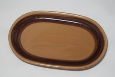 Servierplatte 23 cm Steingutfabrik Torgau braun Wurstteller Servierteller braun