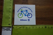 Alter Aufkleber Radsport Fahrrad Diebstahl Fahrradklau ALLIANZ Polizei registr.
