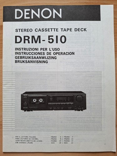 Denon bedienungsanleitung tape - denon,