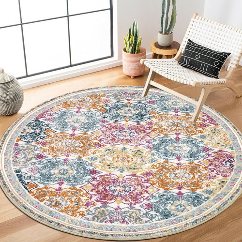 Teppich rund 120cm boho - teppich,