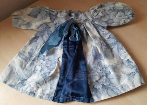Puppenkleid blau weiss 34 - -,