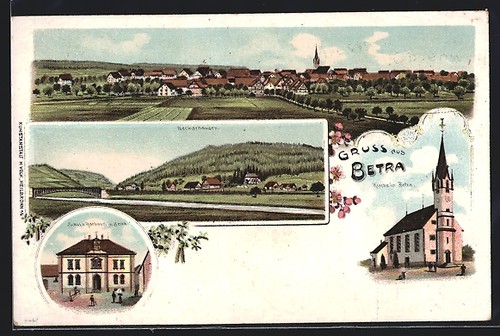 Lithographie betra schul und - betra,, schul-