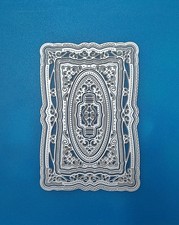 Stanzschablone Hintergrund Rahmen Ornamente groß Jugendstil Stanze 15,5x10,5 cm