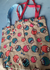 Kindertasche, Stofftasche, Tasche, große Eulen, BRAUN MEHRFARBIG