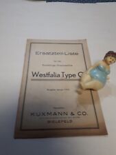 ORIGINAL WERBUNG REKLAME PROSPEKT KUXMANN & CO BIELEFELD WESTFALIA TYPE C 1935