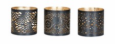 3er Set Windlicht 10x10cm