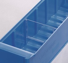 Trennwand für Regalkasten B. 91 mm Styrolux transparent 10St./Btl. TECWERK
