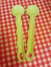 Tupperware  *  Junge Welle * Salatbesteck * grün * Camping * Zelten * Outdoor