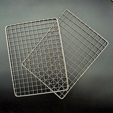 Barbeque Grillrost 2 Stück Edelstahl Survival Bushcraft Grill 20 x 15 cm BBQ