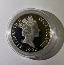 Cook Island 5 Dollars 1992 Segelschiff Astrolabe PP, Silber, Münze