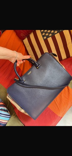 Burberry handtasche leder blau - leder,