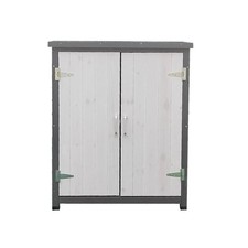 B Ware / Gartenschuppen Geräteschrank Gerätehaus Weiß Aufbewahrung 3
