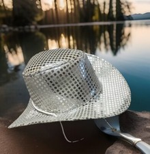 COWBOY HUT Silber  Karneval