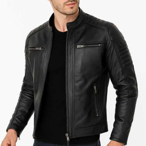 Herren echtleder jacke cafe - jacke,