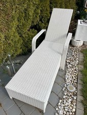 Liege In Ratanoptik Weiß