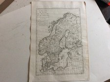 Dänemark und Norwegen Kupferstichkarte Bonne ca 1780  lnt