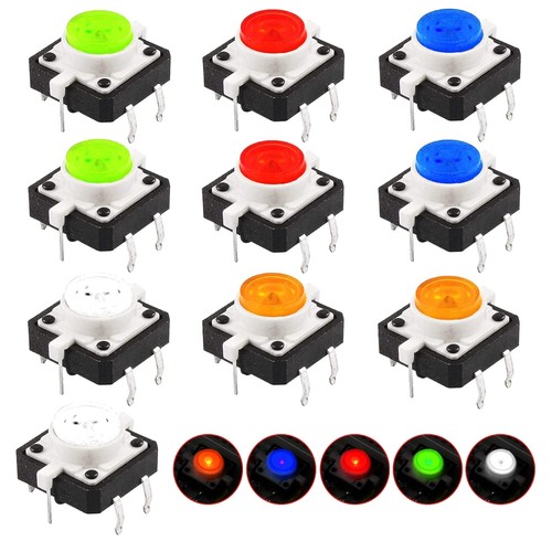 Led tastschalter 12mm x - led,