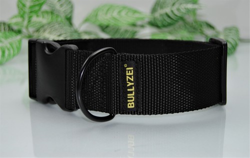 Halsband 5cm breit schwarz - breit, m-l