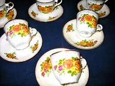 6 x antike Kaffee Tasse Untertasse Moritz Zdekauer (MZ 1884-1909)