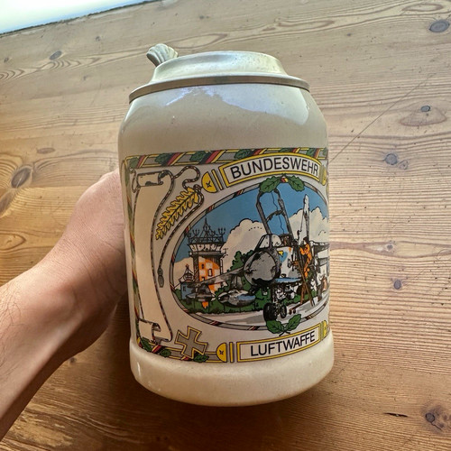 Steingut bierkrug mit - steingut,