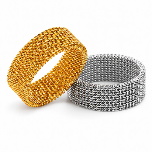 Edelstahl ring gold - ring, silber