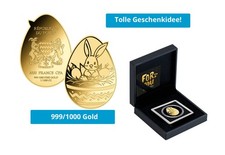 Goldmünze Osterei 999/1000 Gold Geschenk Ostern