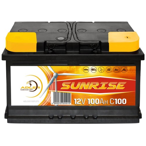 Solarbatterie 100ah 12v adler - 12v,