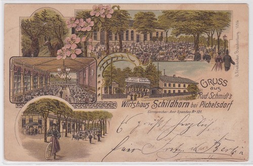 65495 lithographie gruß - ak,
