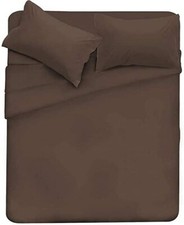 Komplett Bettwäsche Set aus weicher Mikrofaser einfarbig bügelfrei weich