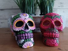 Totenkopf bunt - Sugar Petal, Blossom - Blumen Deko Schädel, 2 Stück 