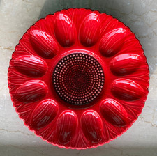 Roter Keramik Teller/