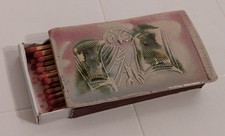 Vintage Streichholzschachtel mit Keramikplatte / Kunst / Design