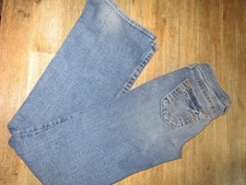 Original USA True Religion Damen Jeans Bootcut Gina World Tour W26 Denim Blau