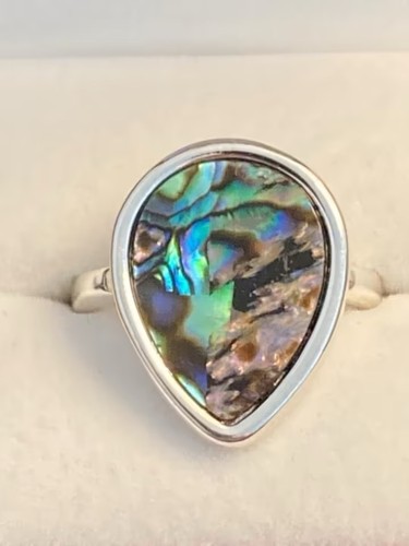 Ring mit perlmutt abalone - mit, (abalone