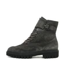 Paul Green Damen Schnallen Stiefelette Stiefel Grau Leder Stiefeletten EU 39